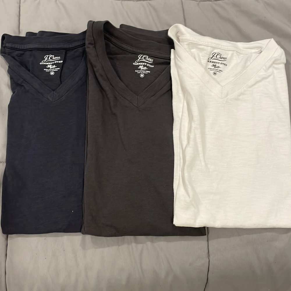 J Crew Garment Dyed T Shirts Bundle of 3